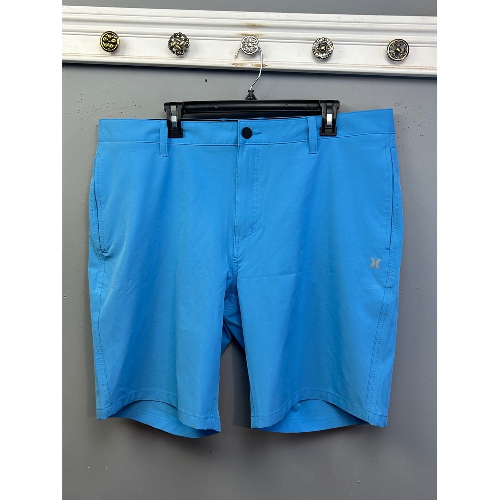 Hurley‎ Hybrid Shorts Mens 40 Blue Stretch Quick Dry Board Shorts Beach Vacation